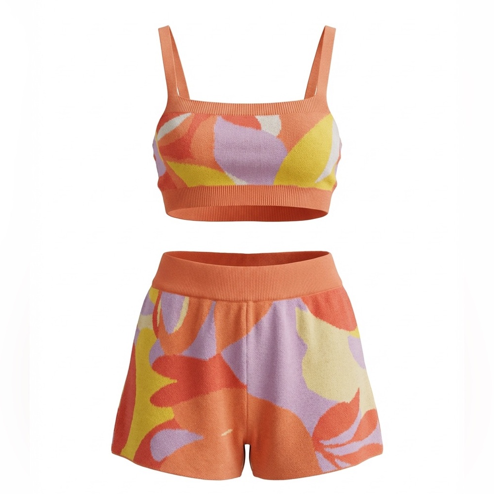 Peppermayo Coral Knit Top and Shorts Set